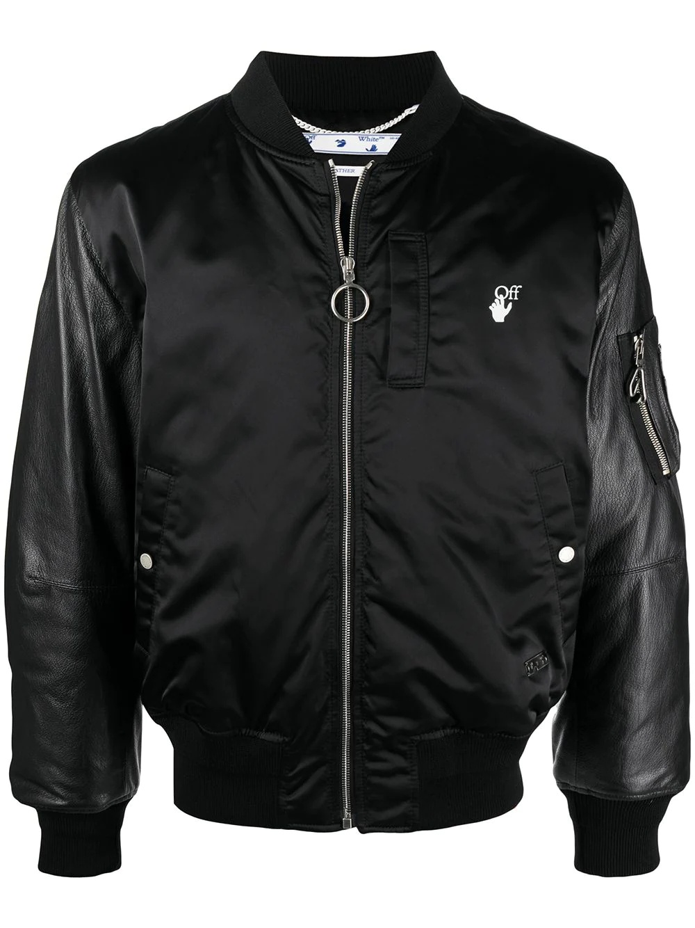 Hand Off logo bomber jacket - 1