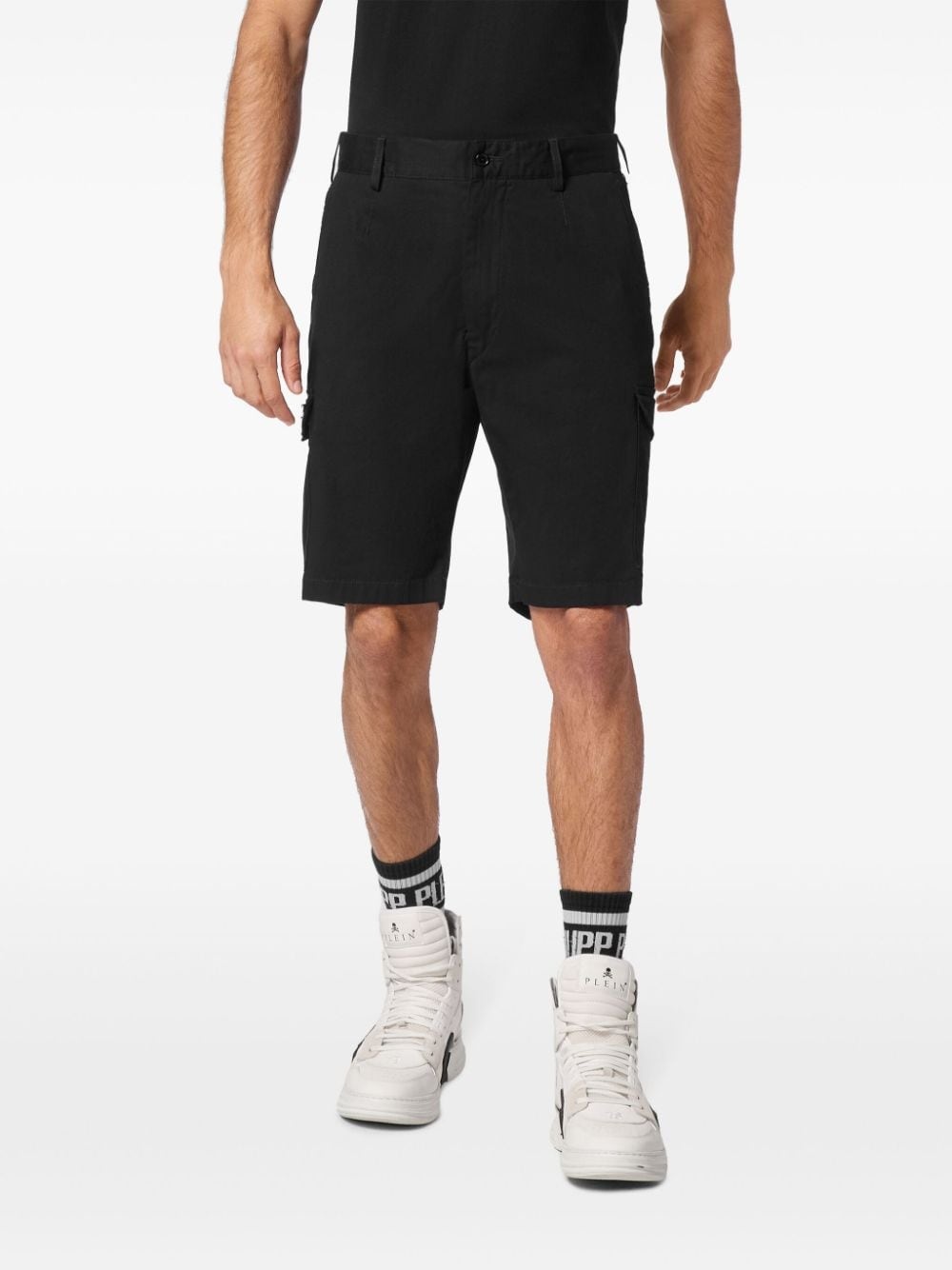 logo-plaque cargo shorts - 3