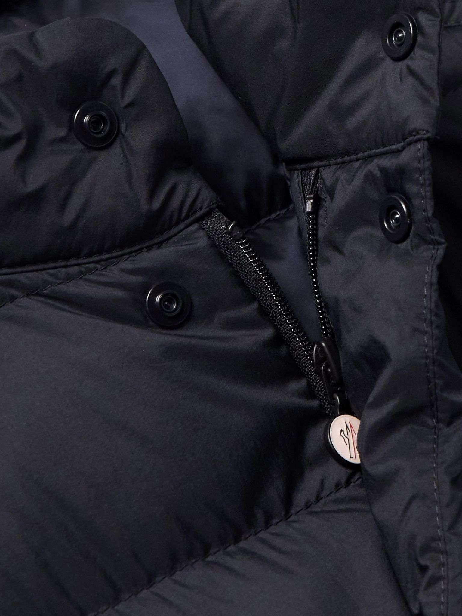 Slim-Fit Logo-Appliquéd Quilted Nylon Down Jacket Blue - 4