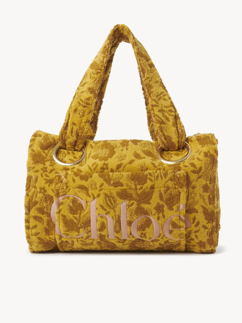 LARGE CHLOÉ PLAGE TOTE BAG IN JACQUARD TERRY 1