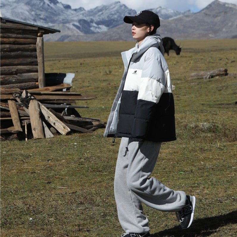 New Balance Warm Down Jacket 'Black White Grey' 5PC44283-GR - 2