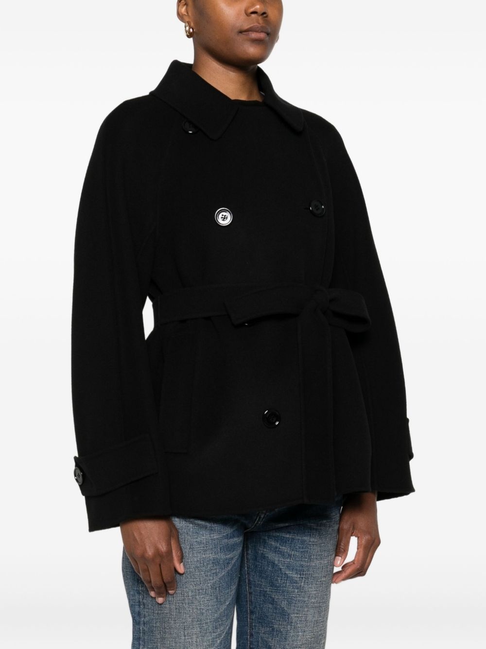 Louis belted double-breasted peacoat - 3