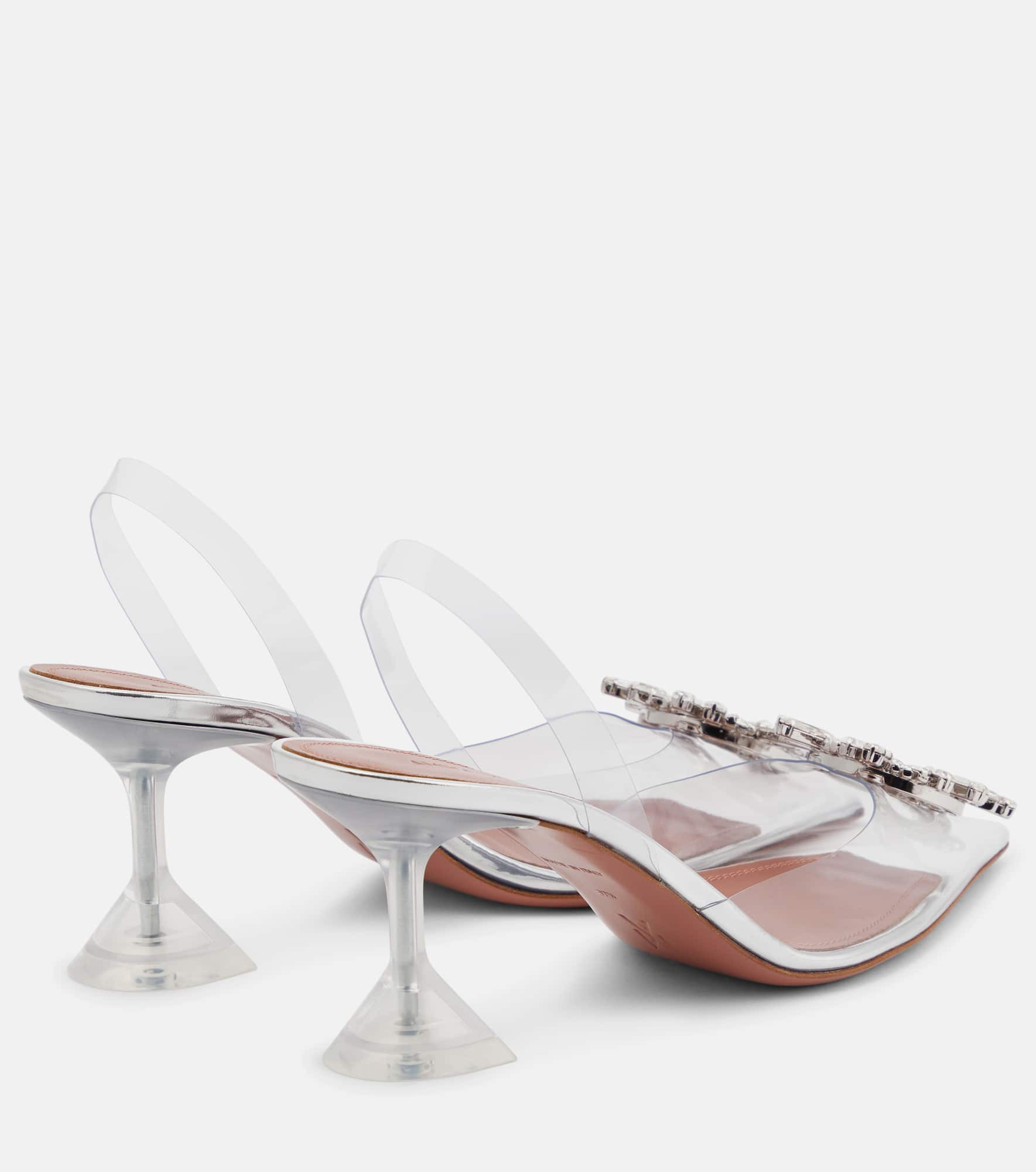 Begum embellished PVC slingback pumps - 3