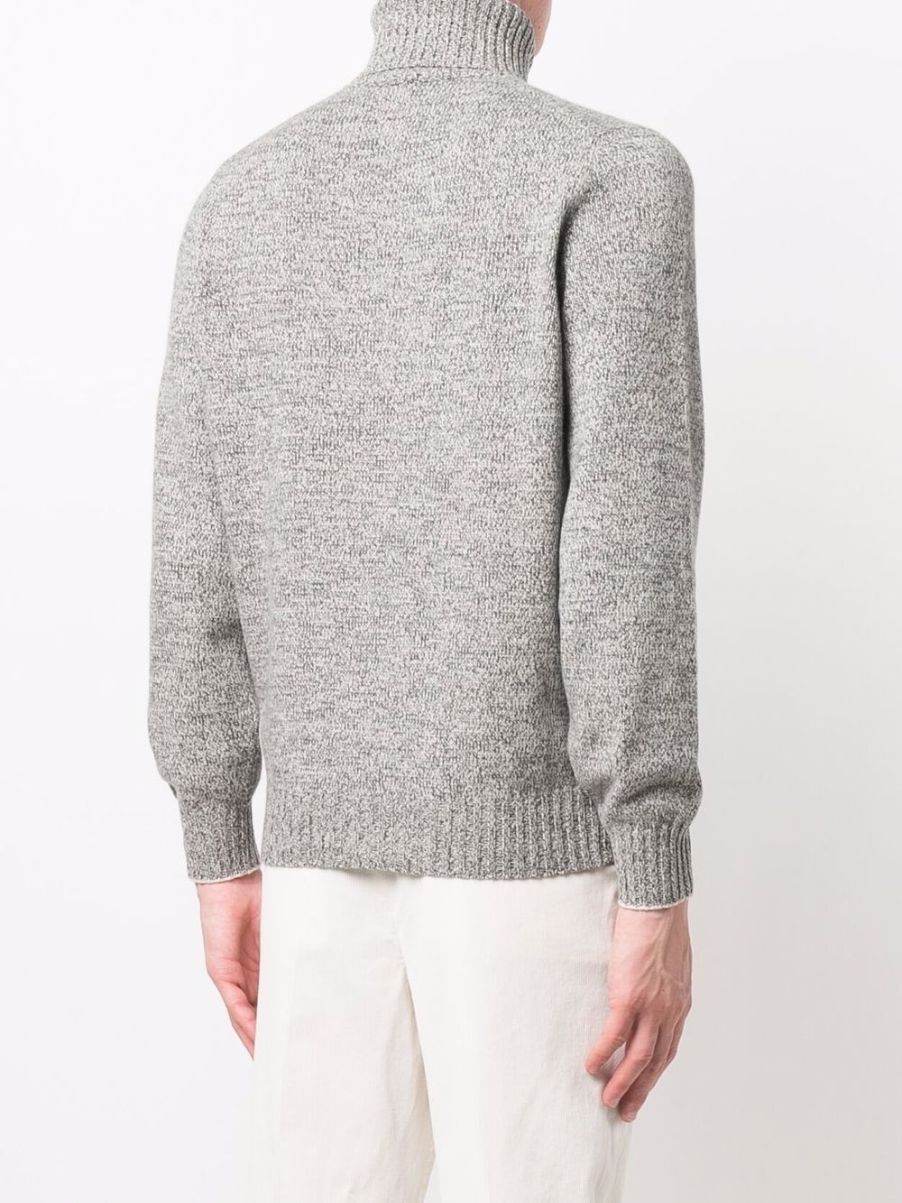 rib-trimmed roll-neck jumper - 4