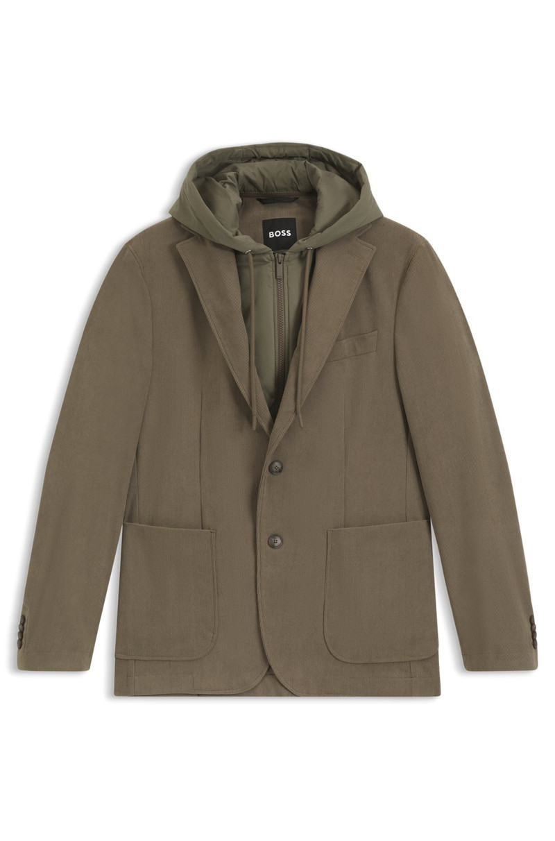 SLIM-FIT JACKET WITH INTEGRATED HOODIE 1