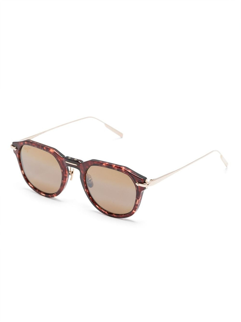 Maui Jim Alika tortoiseshell geometric sunglasses outlook