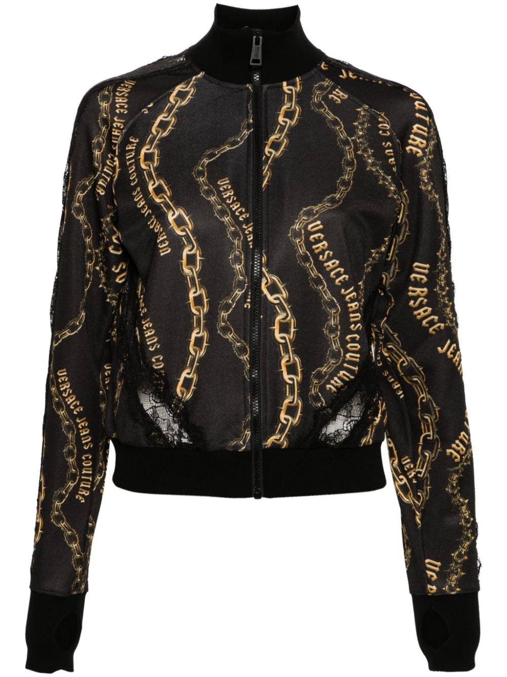 logo-chain jacket - 1