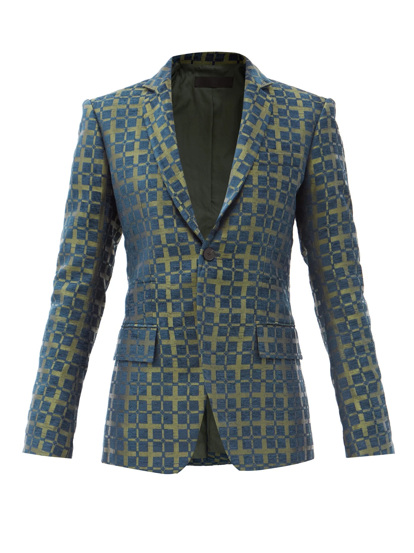 Tadmor jacquard-check cotton-blend jacket - 1