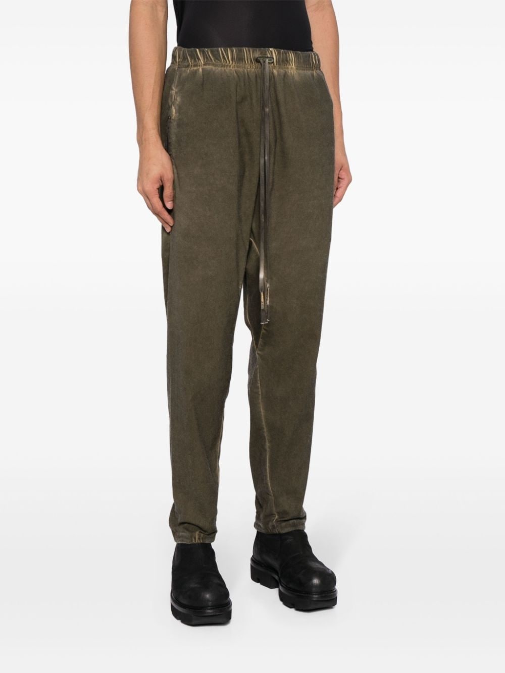 drop-crotch drawstring trousers - 3