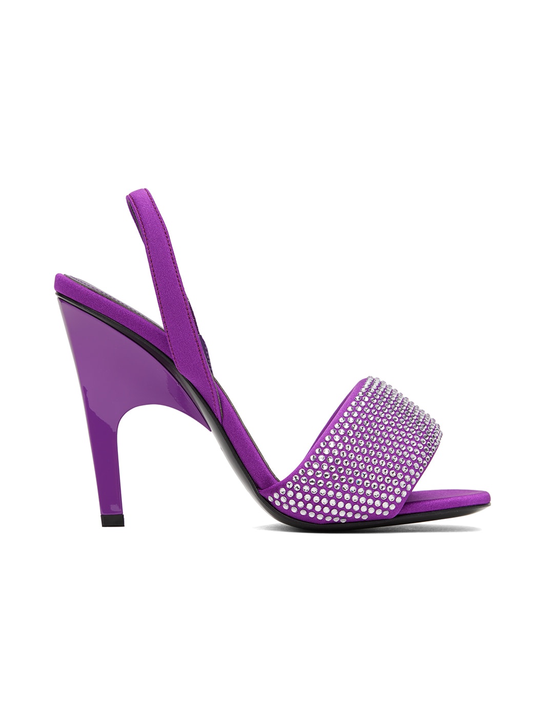 Purple Rem Heeled Sandals - 1