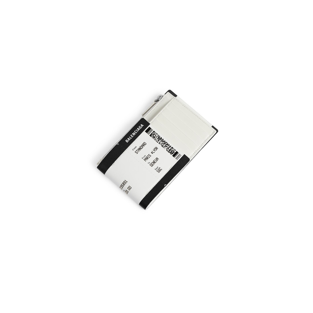 Men's Passport Boarding Pass Long Coin And Card Holder in Black/white - 2
