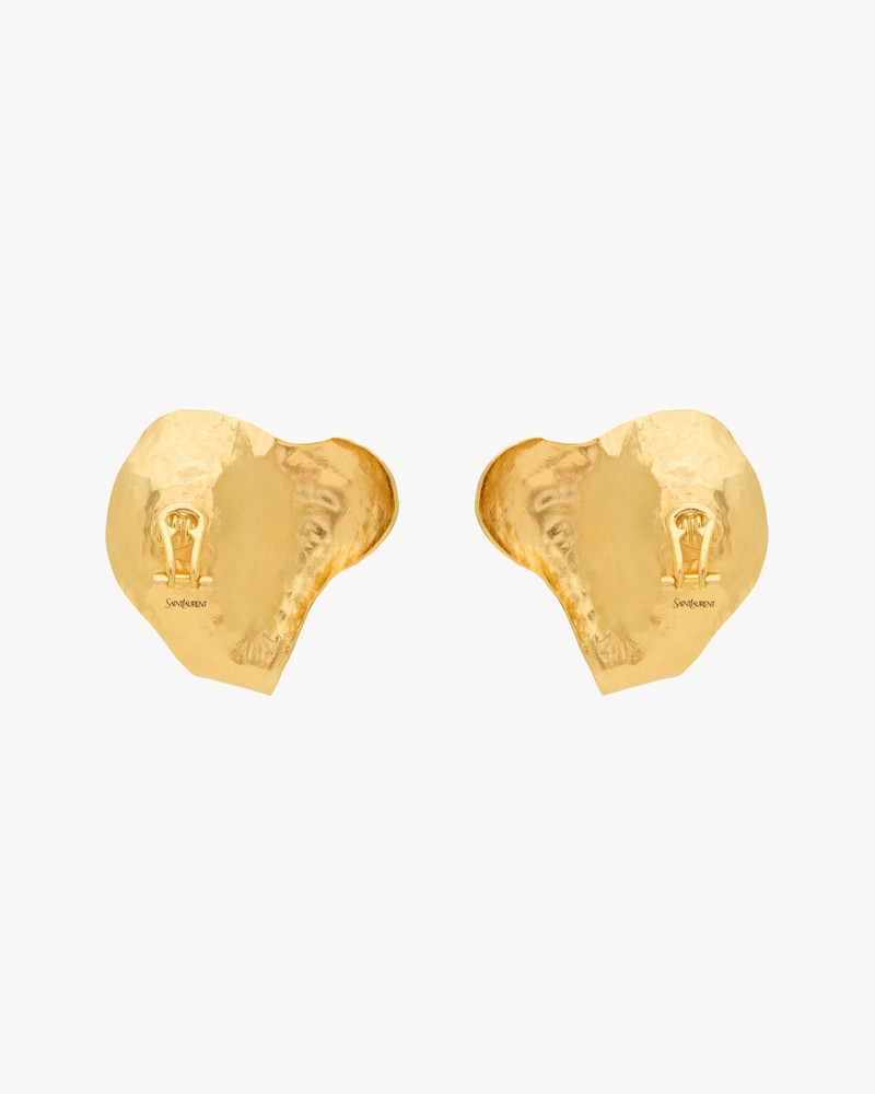SAINT LAURENT PETAL EARRINGS IN RESIN AND METAL outlook