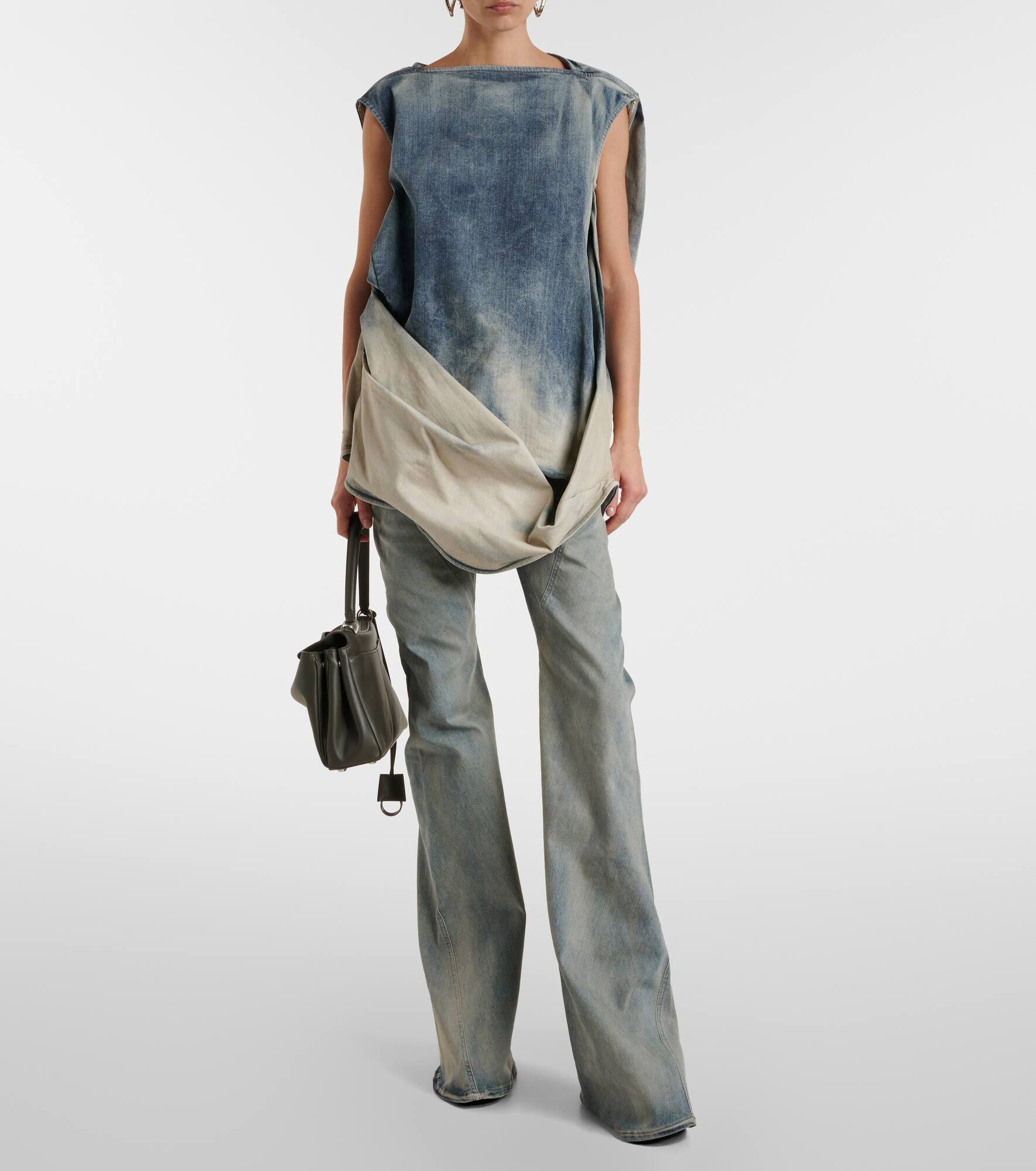 Draped denim top - 2