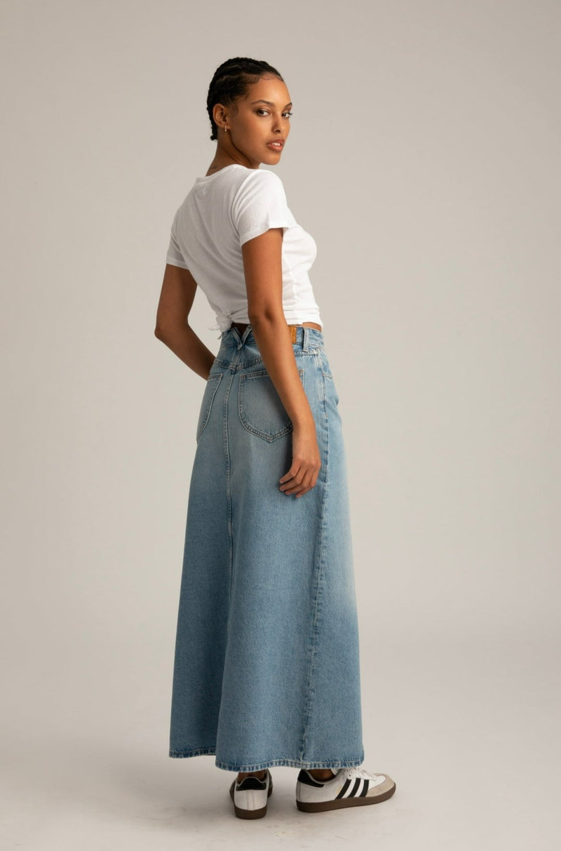 PARADIS LONG DENIM SLIT SKIRT 3