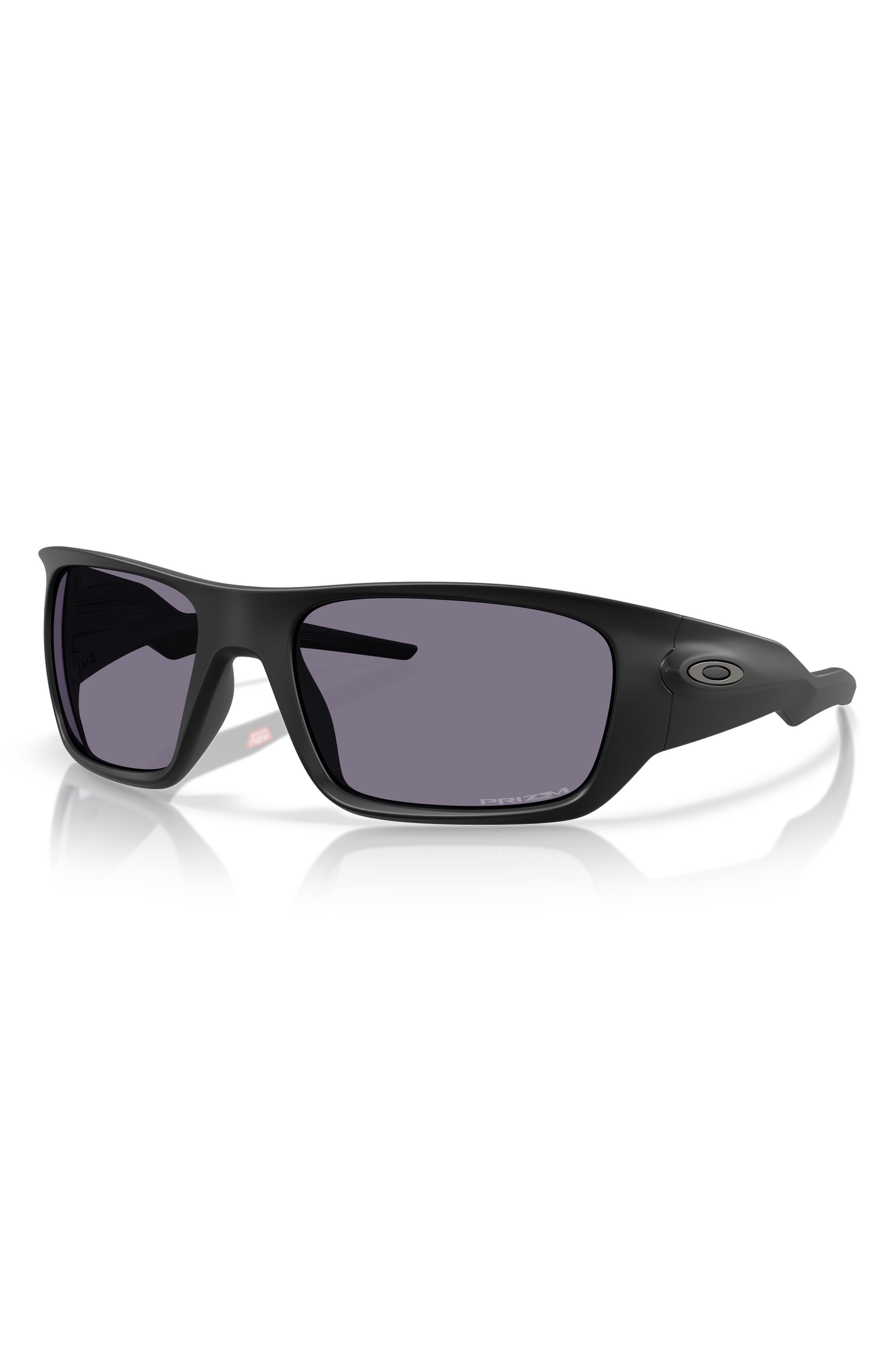 Oakley 60mm Prizm™ Rectangular Sunglasses in Matte Black /Prizm Grey at Nordstrom - 2