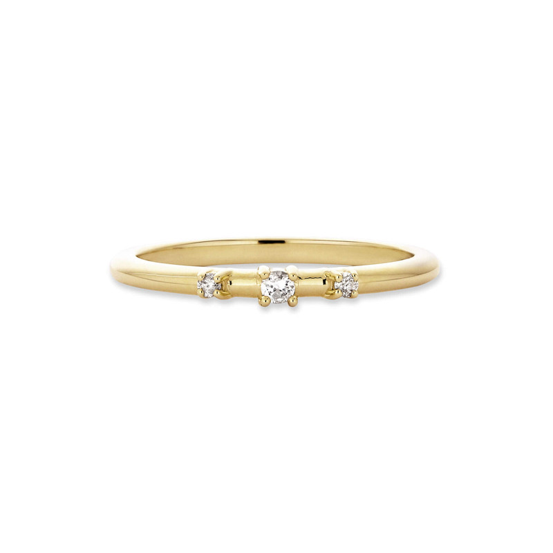 Dainty Diamond Trio Ring 1