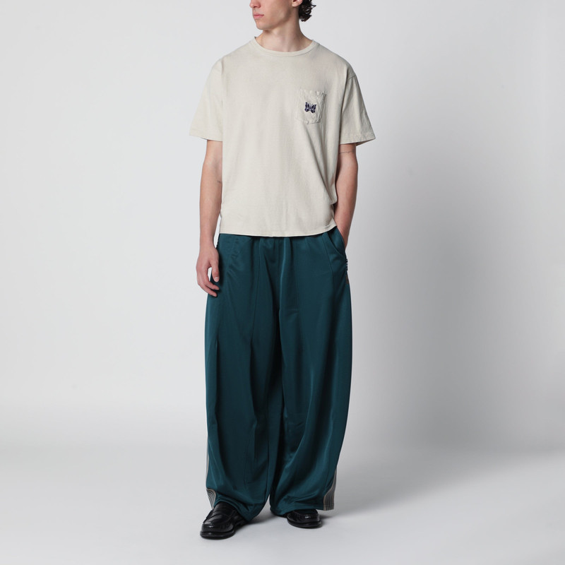 NEEDLES H. D. Track trousers in green jacquard outlook