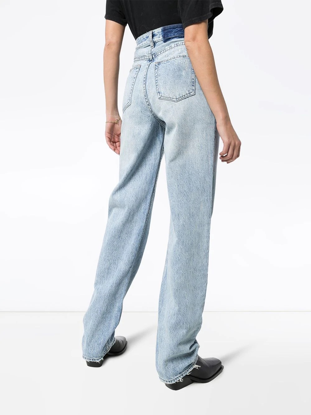 playback high-waisted straight leg jeans - 4