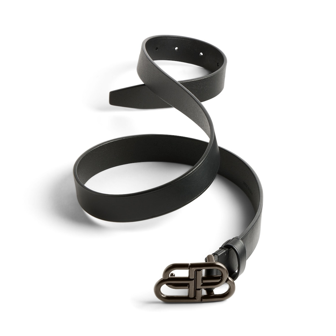 Women's Bb Thin Belt in Black - 2
