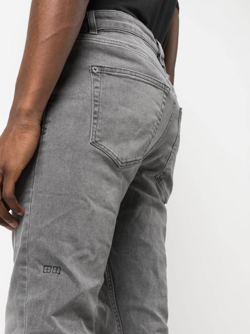 mid-rise stonewashed jeans - 5
