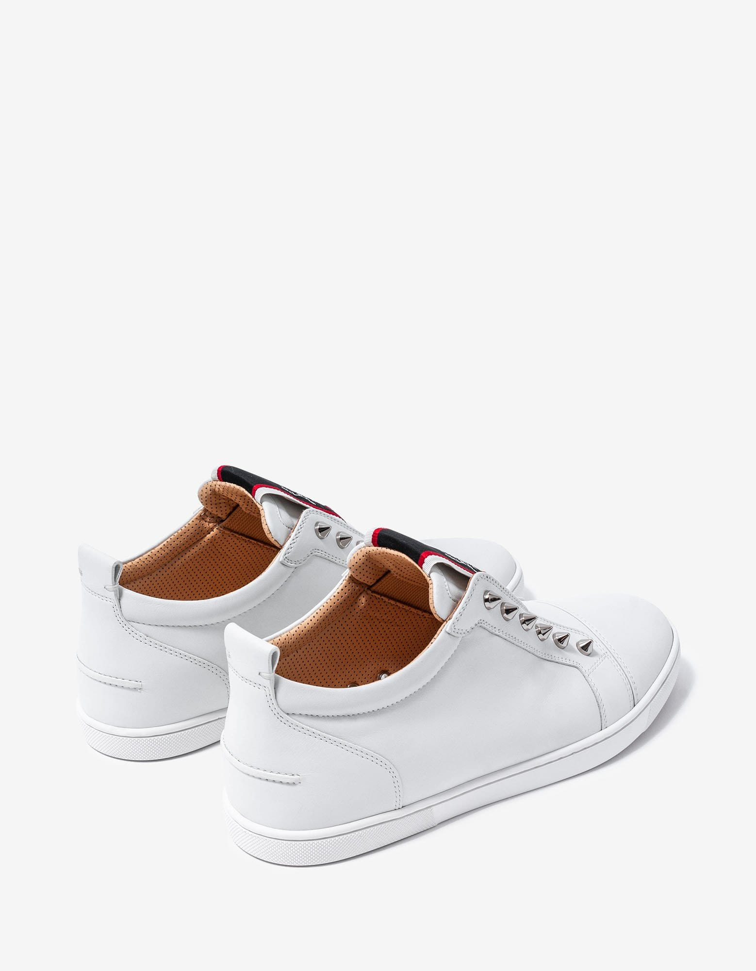 Christian Louboutin F.A.V Fique A Vontade White Leather Trainers - 9