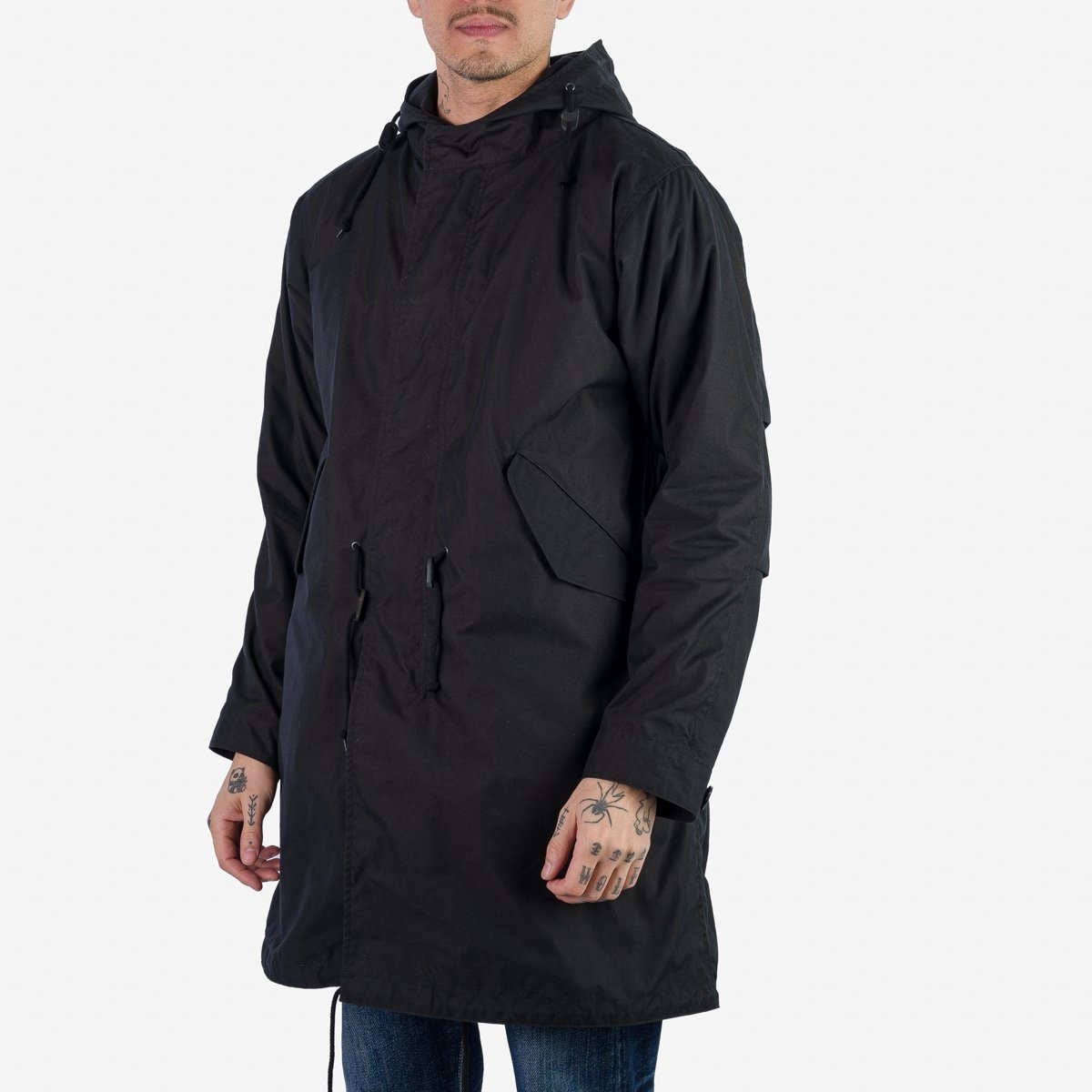 IHM-38-BLK 5oz Quilted Lining M-51 Type Field Coat - Black - 2