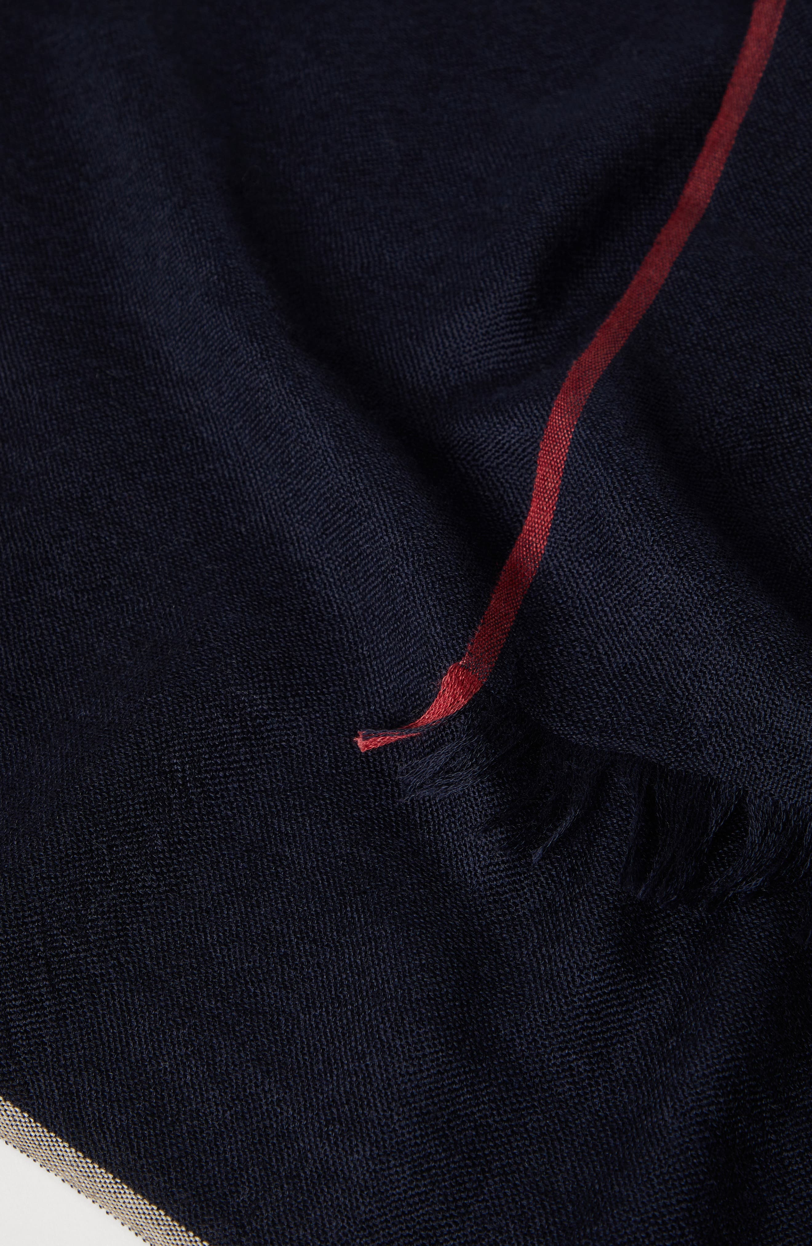 Brunello Cucinelli Scarf with selvedge in Navy Blue at Nordstrom - 4