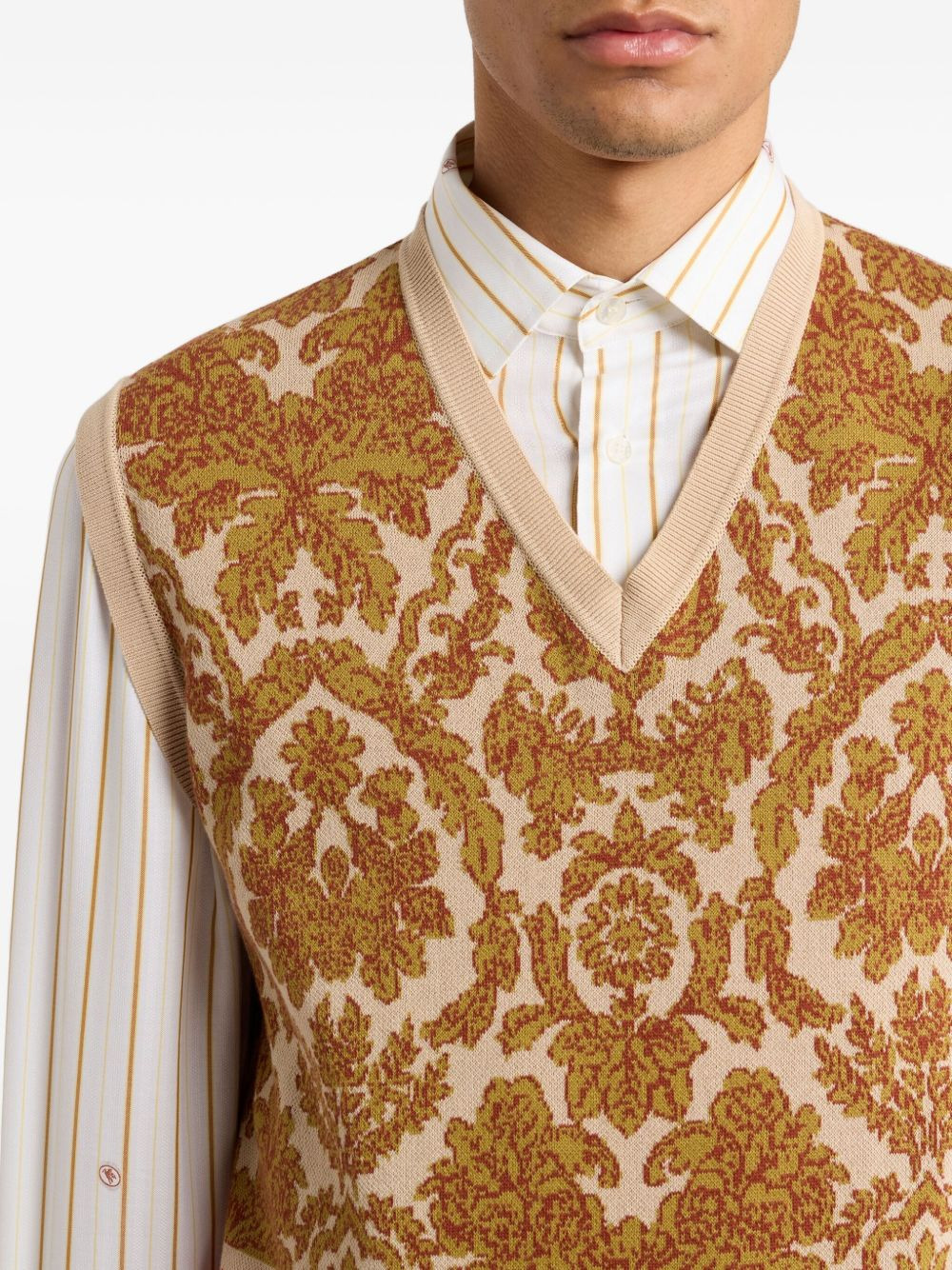 jacquard-pattern waistcoat - 5