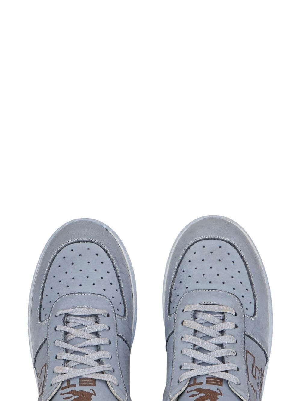 side logo-print low-top sneakers - 4