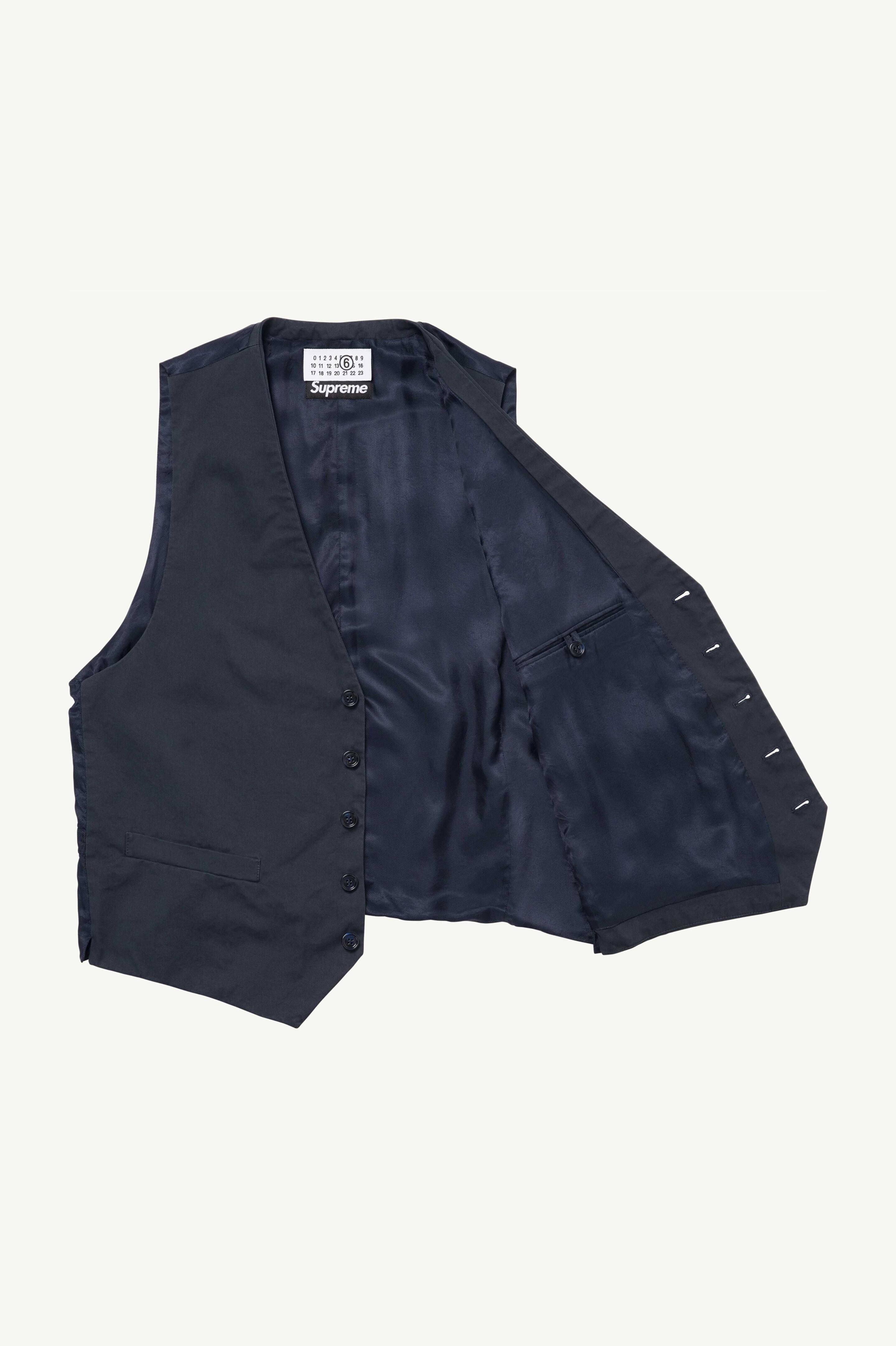 Supreme®/ MM6 Washed Cotton Suit Vest - 3