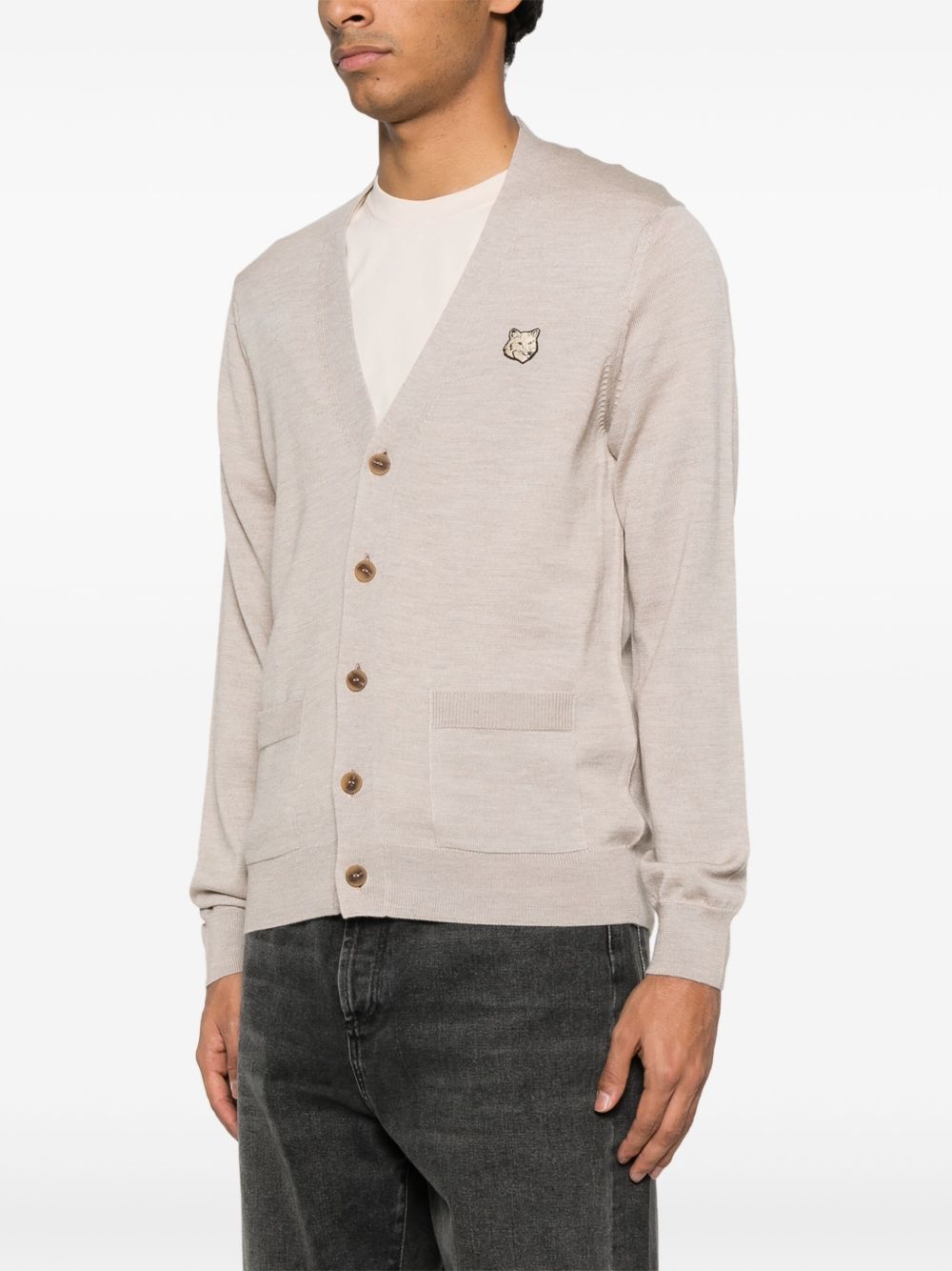 Bold Fox Head Patch cardigan - 3