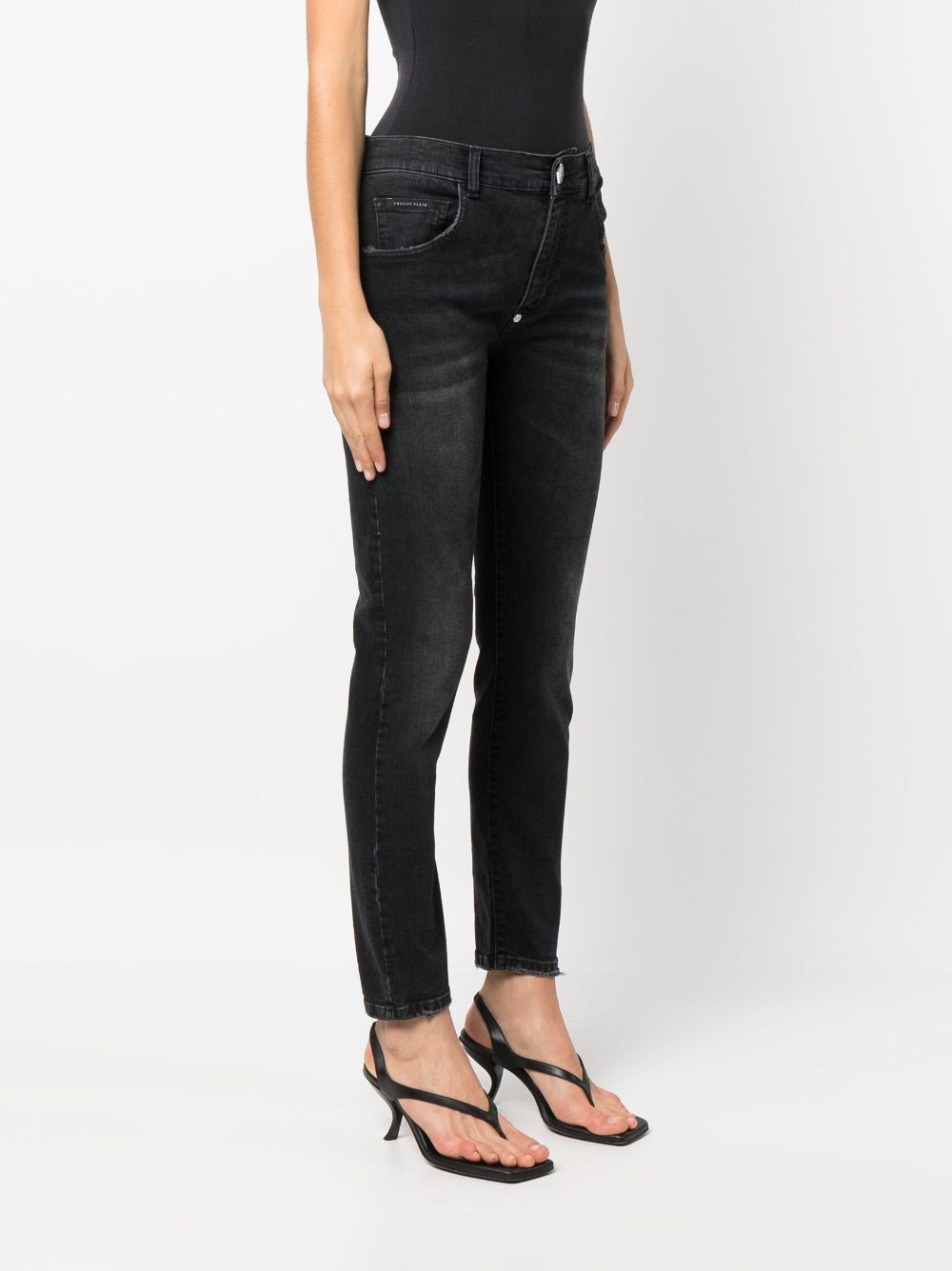 stonewashed straight-leg jeans - 3