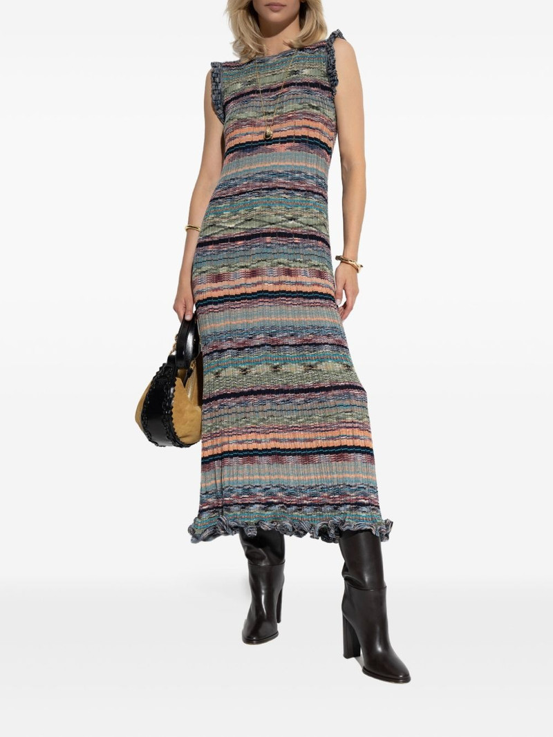 ULLA JOHNSON striped knitted dress outlook