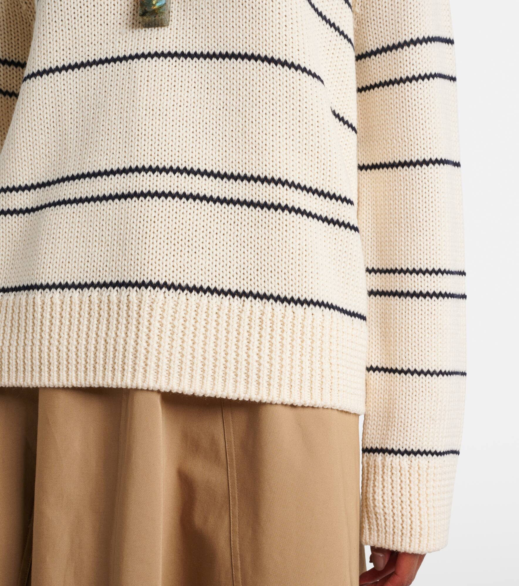 Striped wool-blend sweater - 5