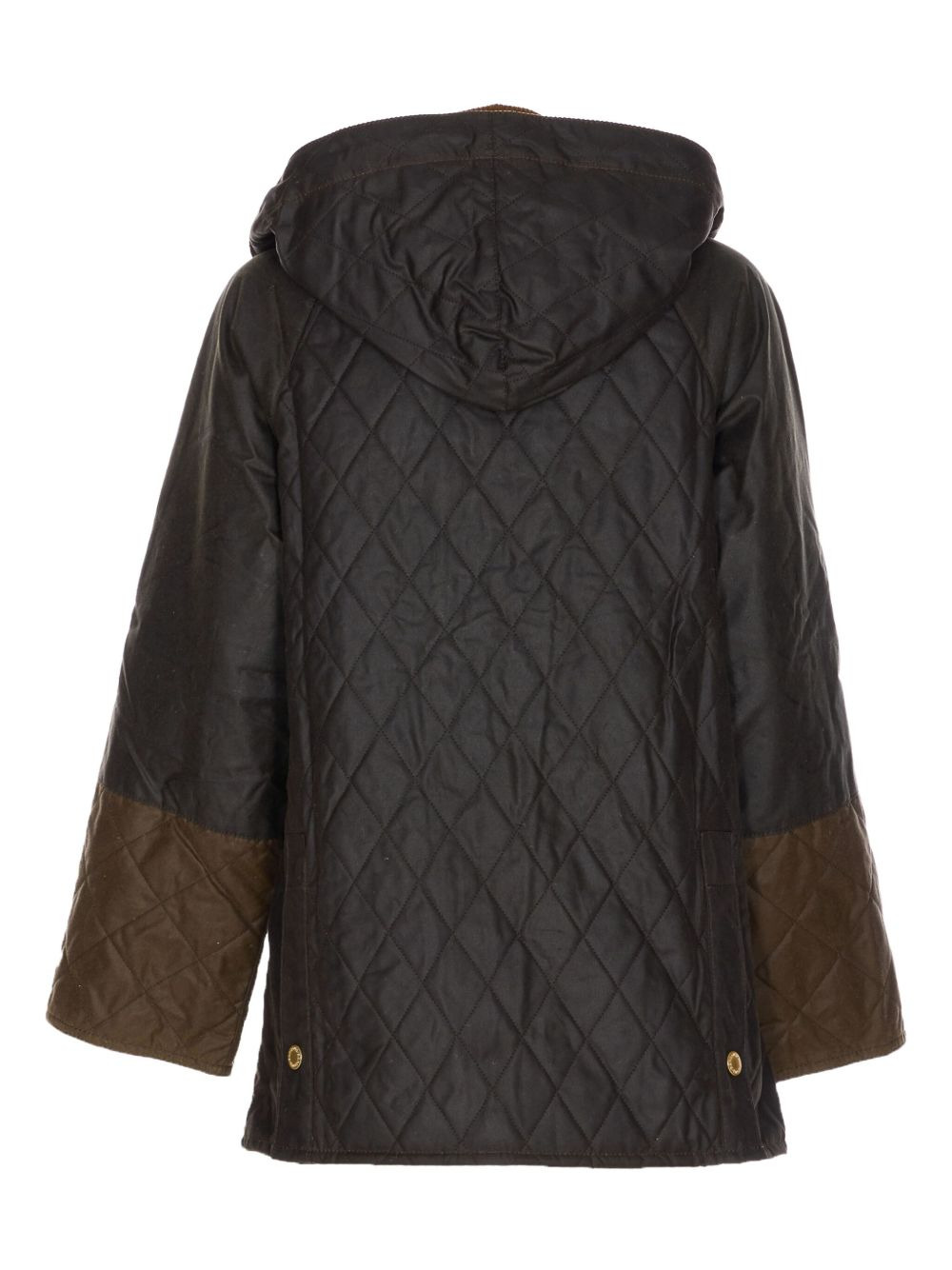 quilted corduroy-panels puffer jacket - 2