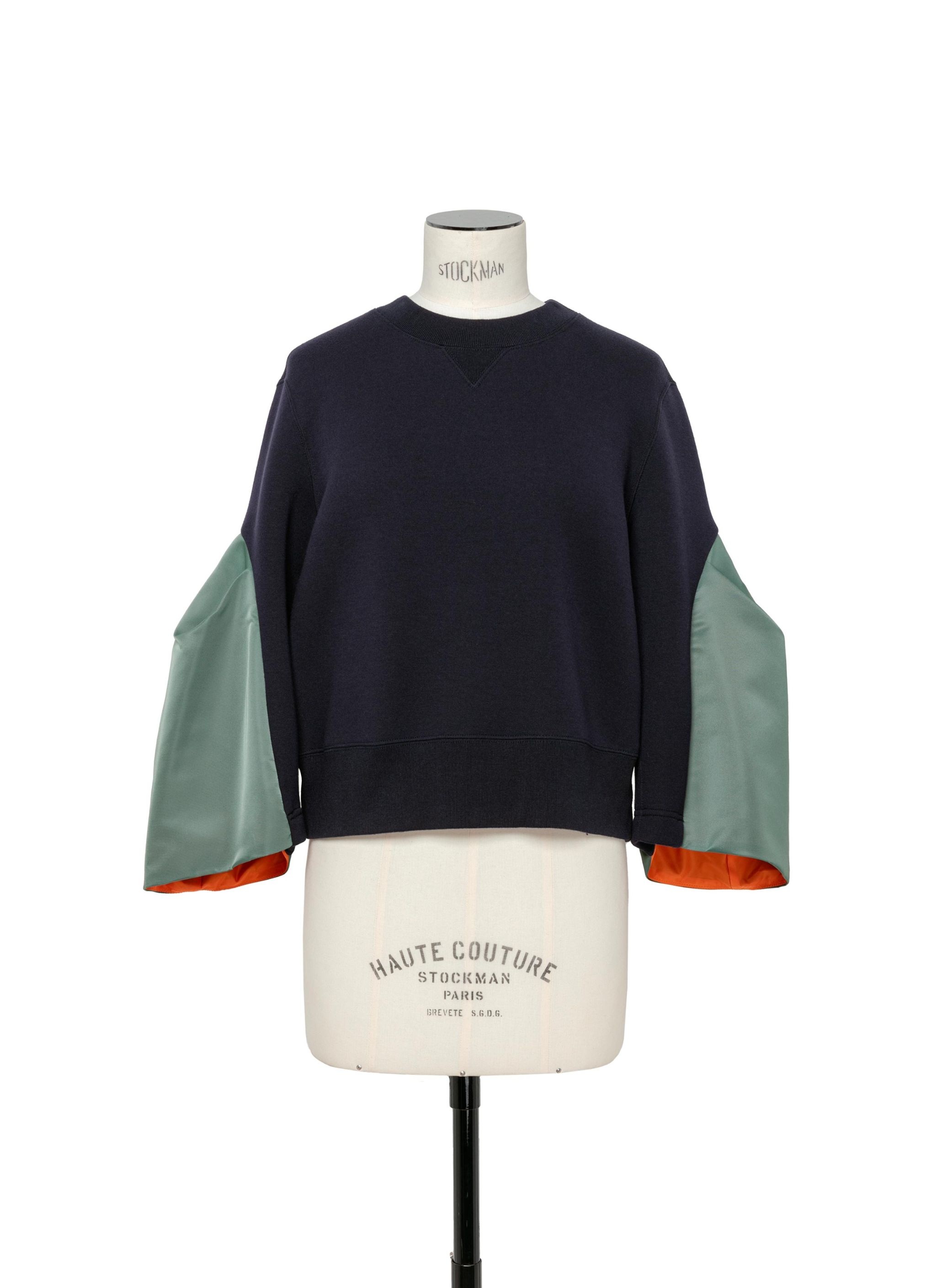 Nylon Twill x Sponge Sweat Pullover - 1