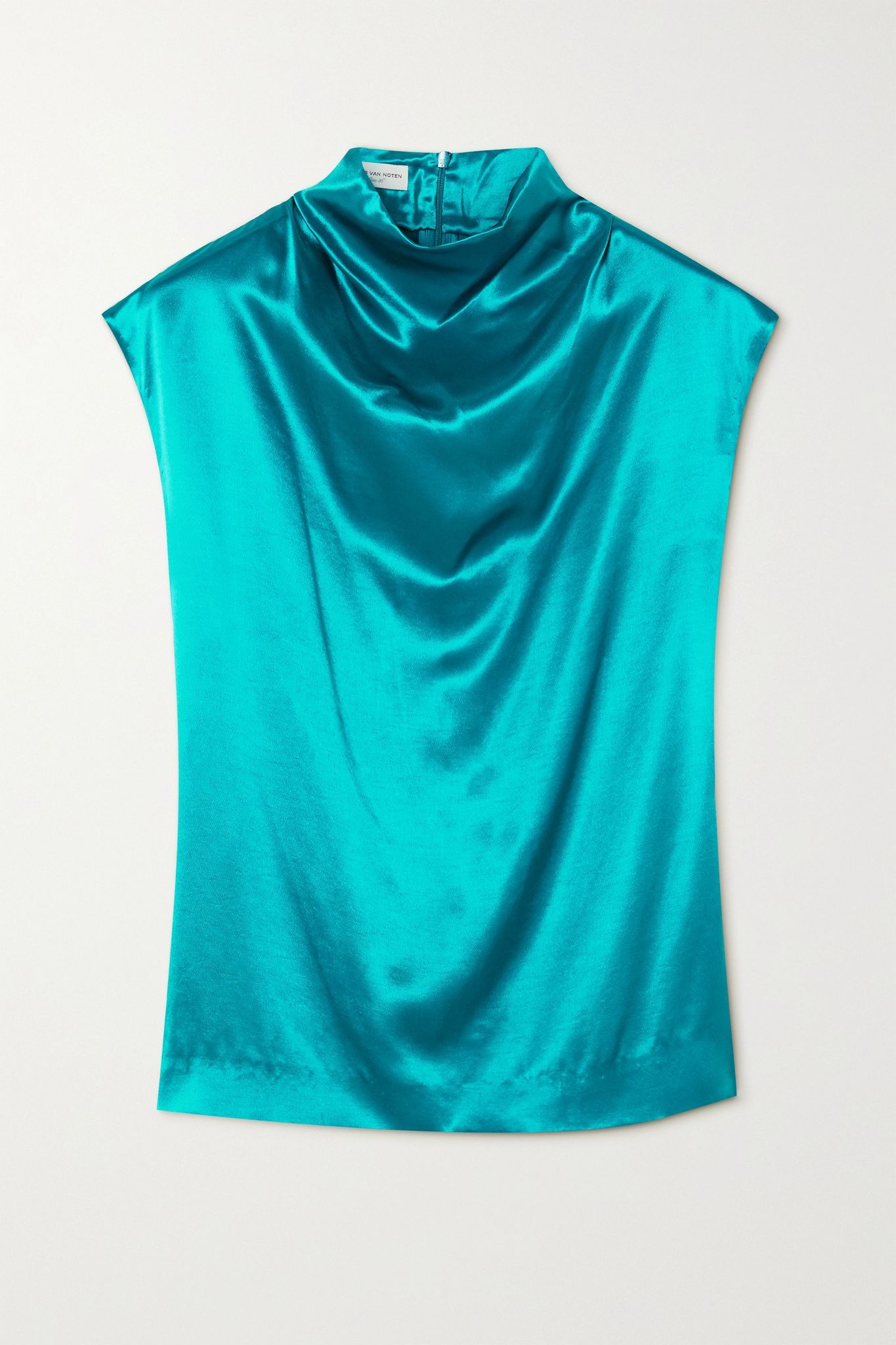 Draped satin blouse - 1