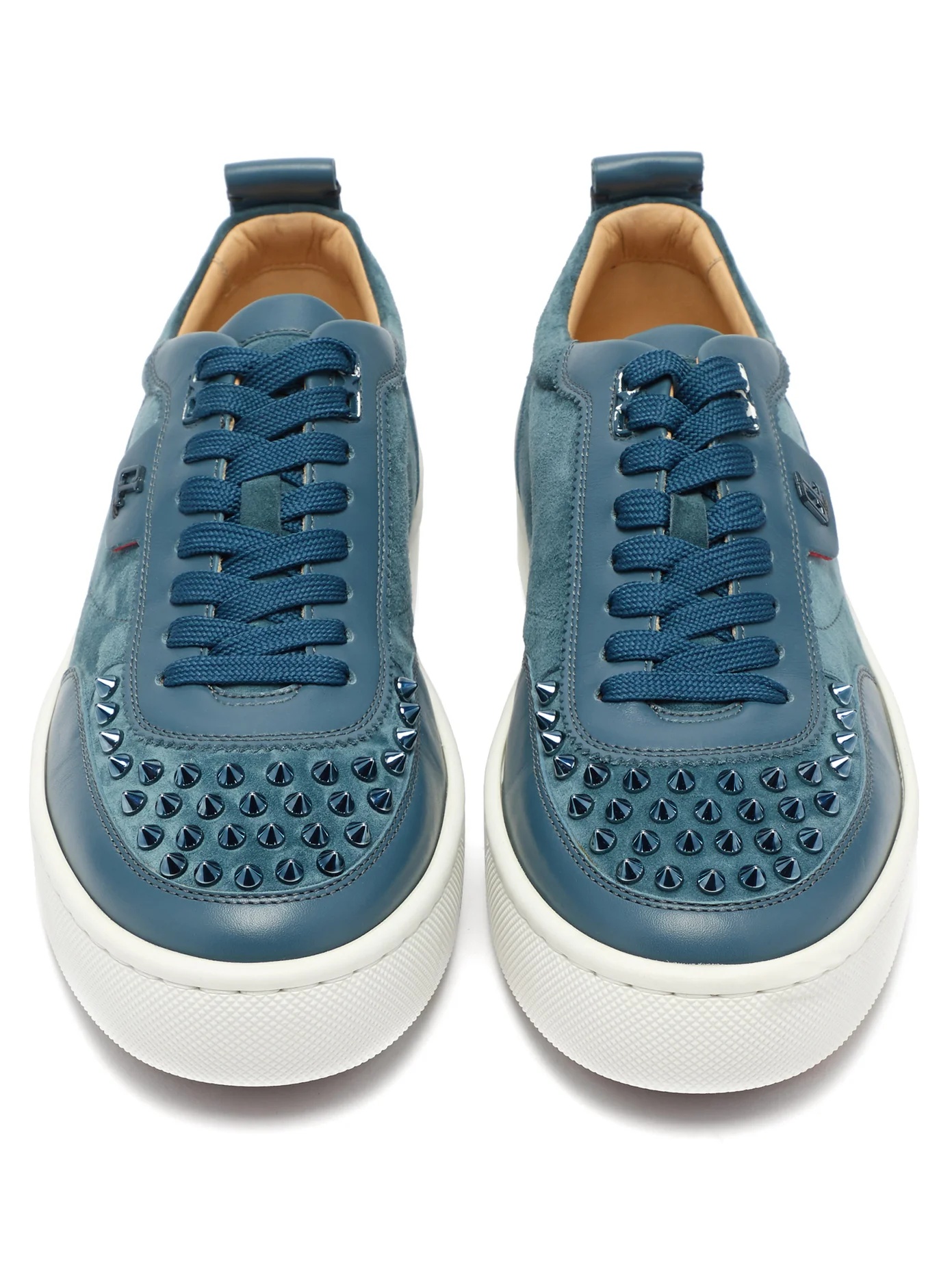 Happy Rui spike-embellished suede trainers - 5