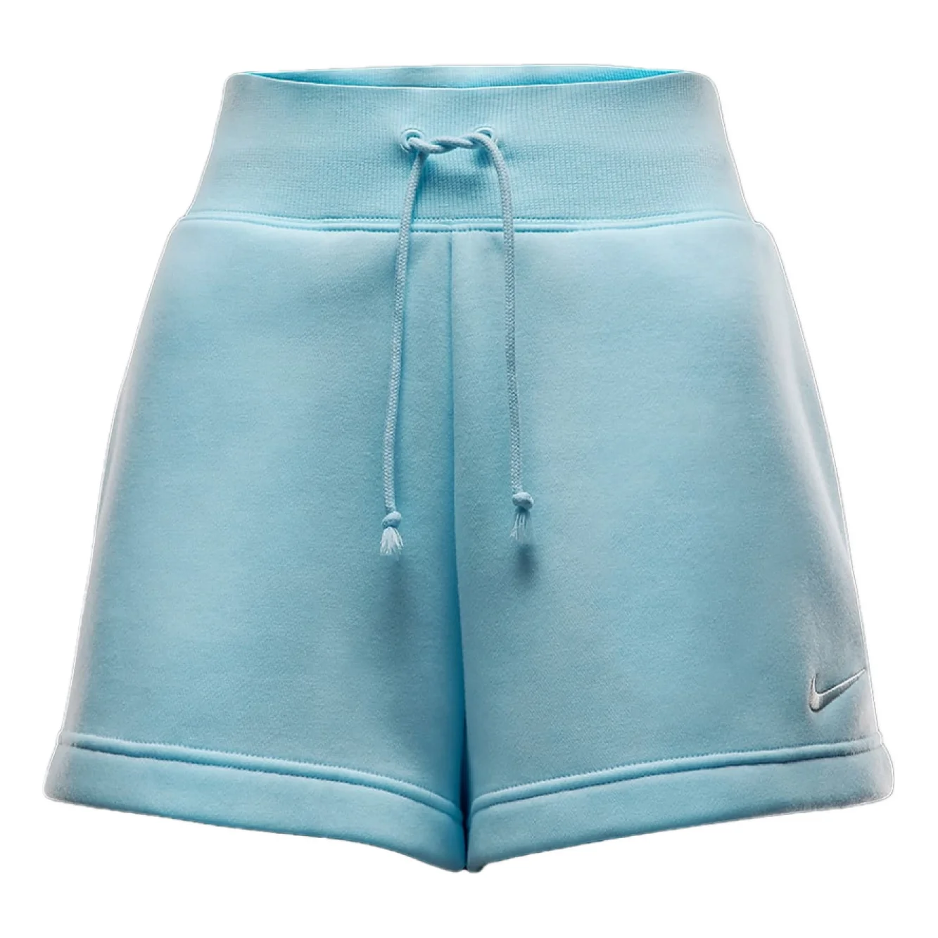(WMNS) Nike Sportswear Phoenix Fleece High-Waisted Loose Shorts 'Glacier Blue Sail' FD1409-474 - 1