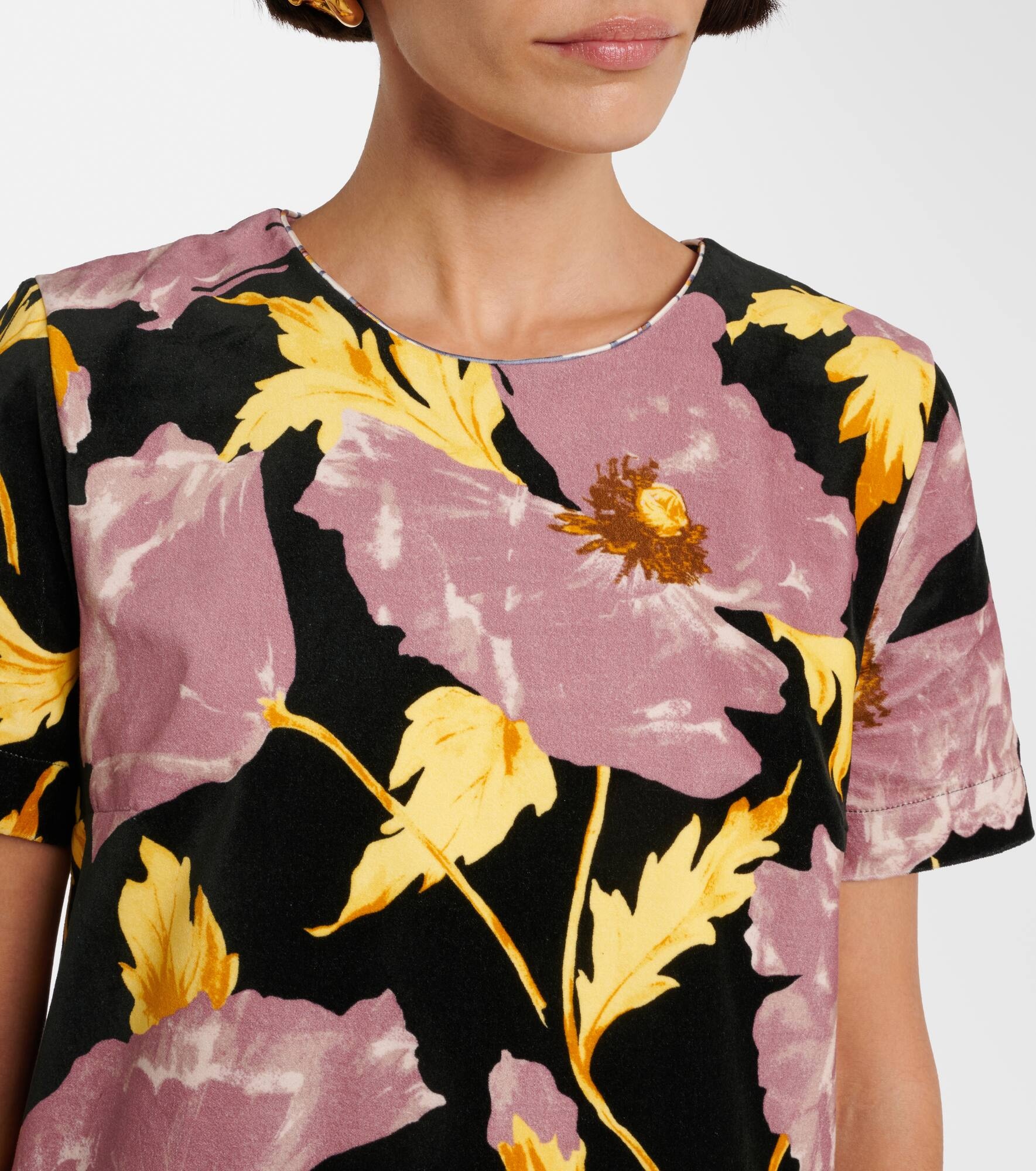Floral cotton minidress - 4