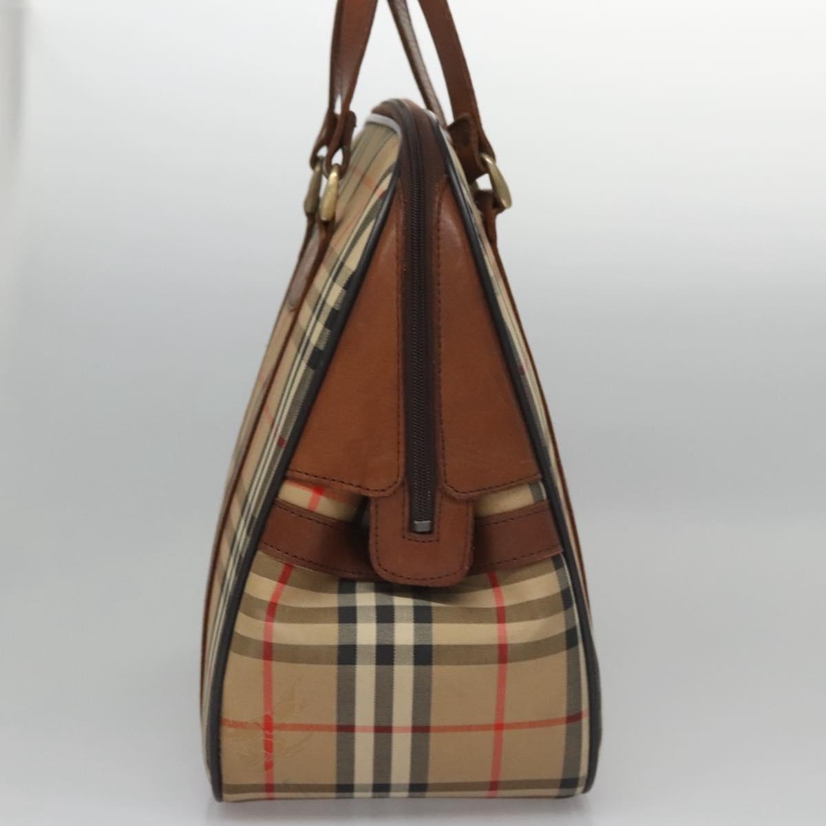 Burberry Nova Check Hand Bag Canvas Beige - 4