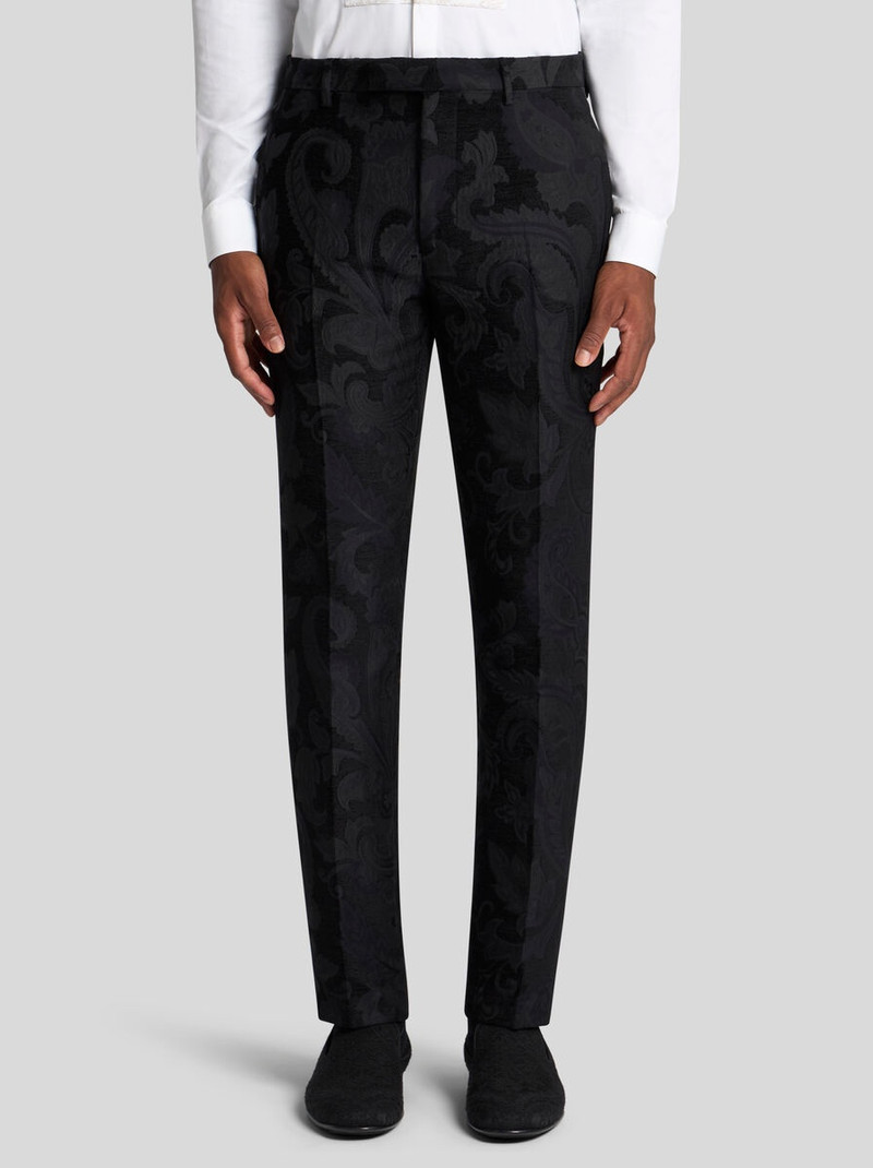 FLORAL PAISLEY EVENING TROUSERS WITH BAND DETAIL 2