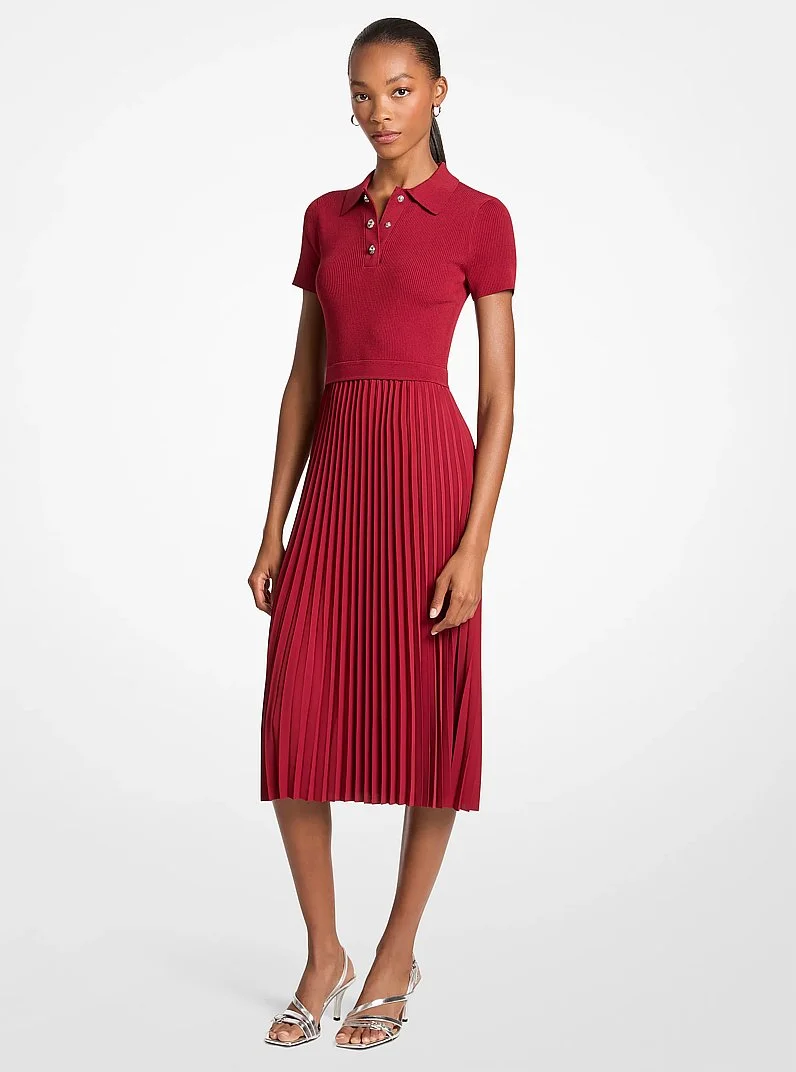 Woven Polo Midi Dress - 1