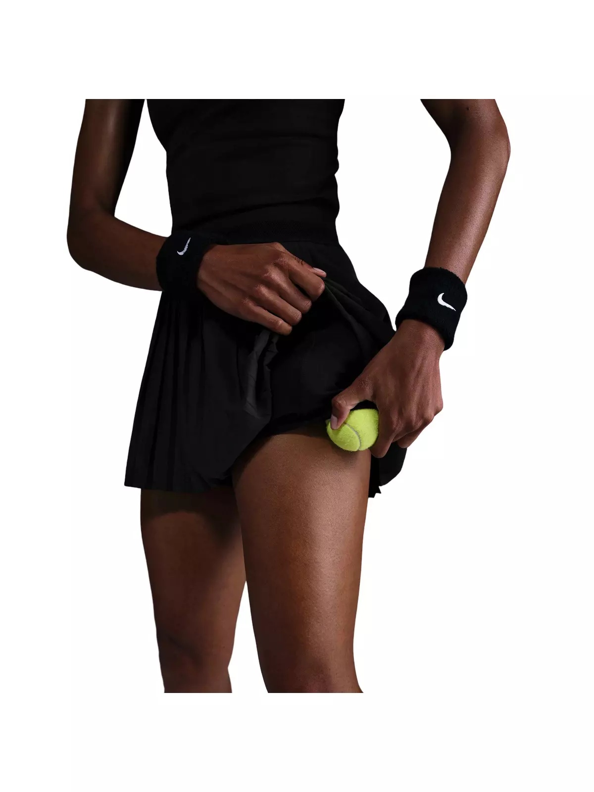 Women's Court Advantage Dri-FIT Pleated Tennis Skirt -Black - 6