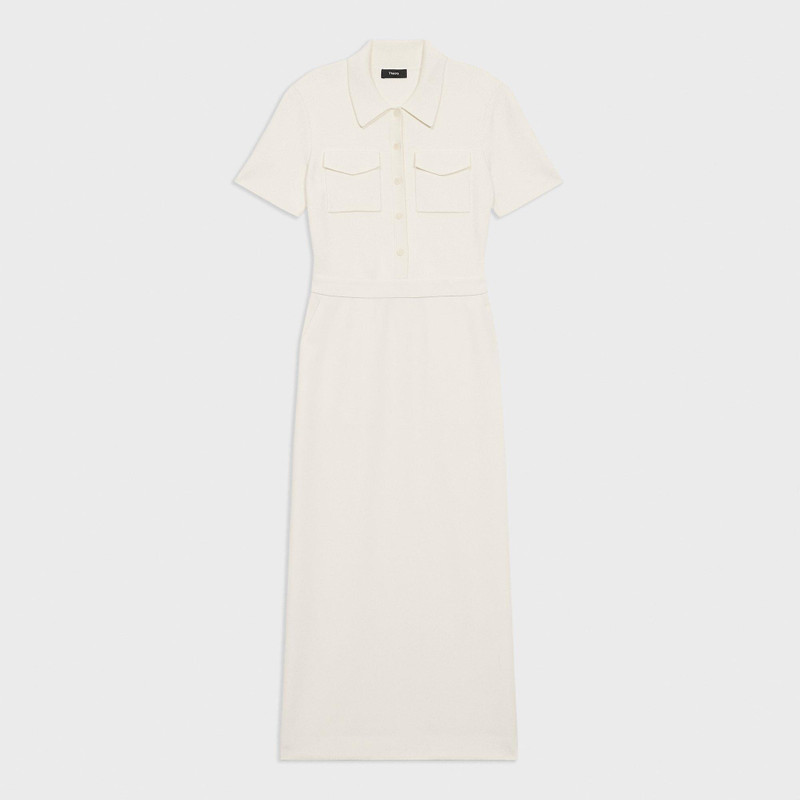 Military Midi Dress in Admiral Crepe 1