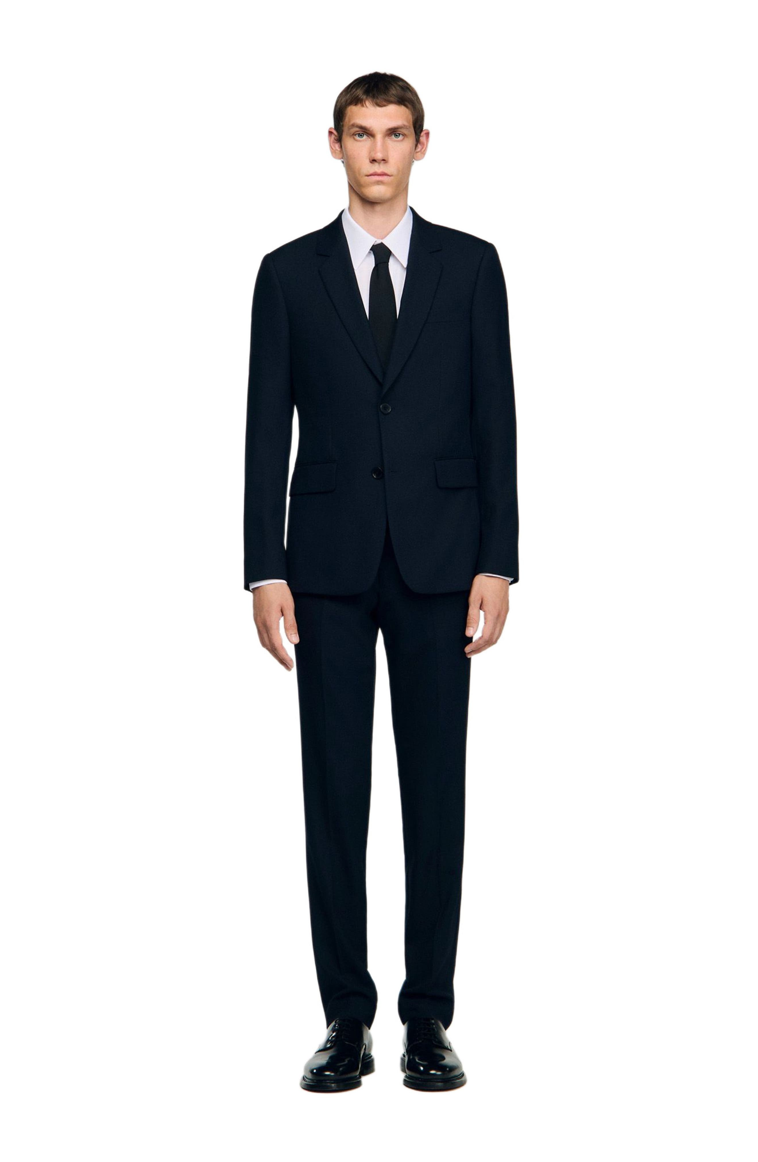 SANDRO Wool suit jacket in Navy Blue at Nordstrom - 5