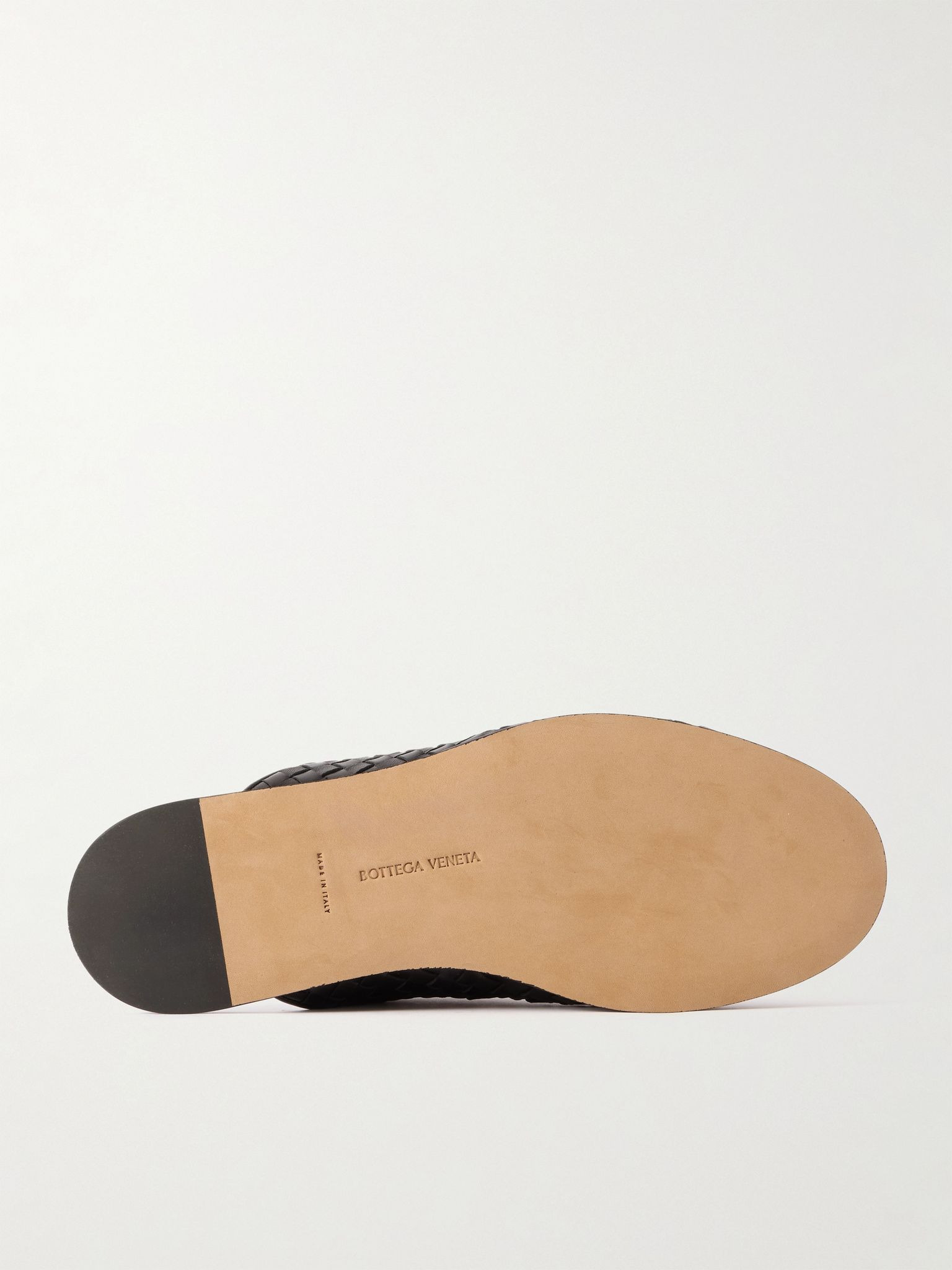Intrecciato Leather Slippers Black - 3