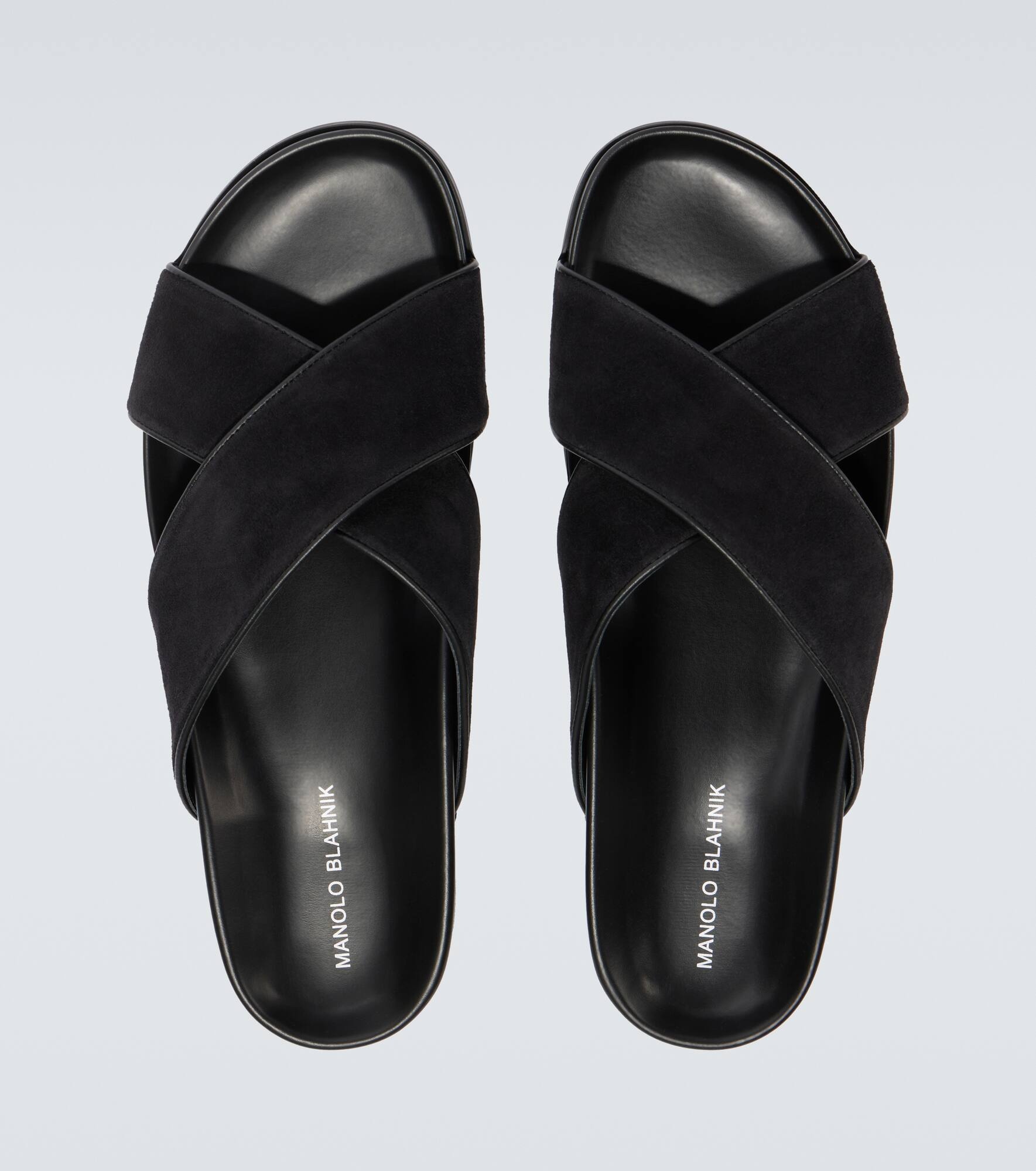 Manolo Blahnik Chiltern suede slides | REVERSIBLE
