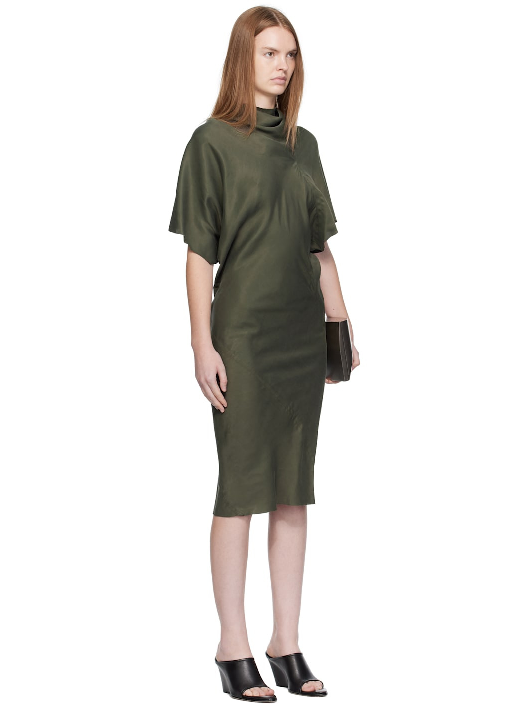 Khaki Concordians Seb Midi Dress - 2