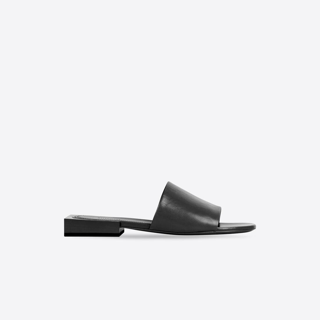 Women's Box Mule in Black/white - 1